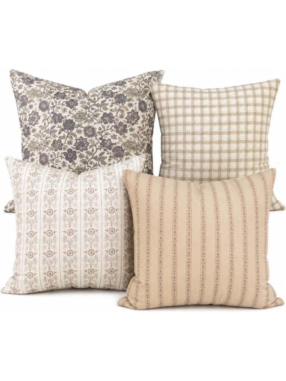 4 Pack Modern Luxurious Decorative Throw Pillow Covers - Durable & Machine